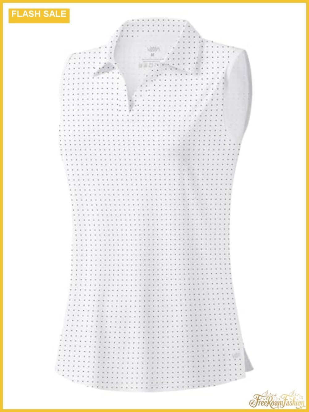 Sleeveless Golf Polo Shirt V-Neck Quick-Dry Athletic Top